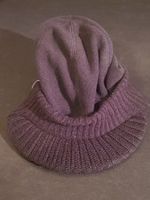 NWT Coal The Rockland Fleece Brim Beanie Rib Knit Cuff Visor Unisex OSFM Black