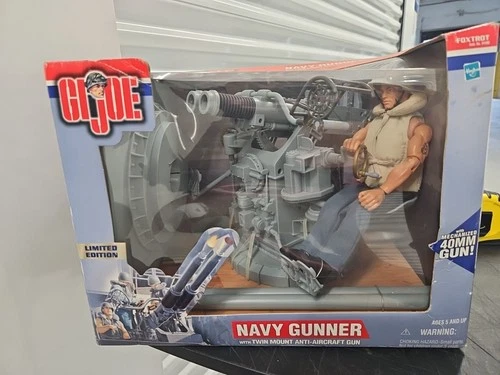 Hasbro G.I. Joe Navy Gunner with Twin Mount Anti- Gun Action Figure