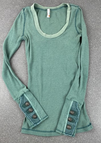Free People Motor Cuff Thermal Cypress Green Size Small - Picture 1 of 8