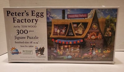 SUNSOUT PETER'S EGG FACTORY JIGSAW PUZZLE 300 PIECE AT BY TOM WOOD NEW SEALED