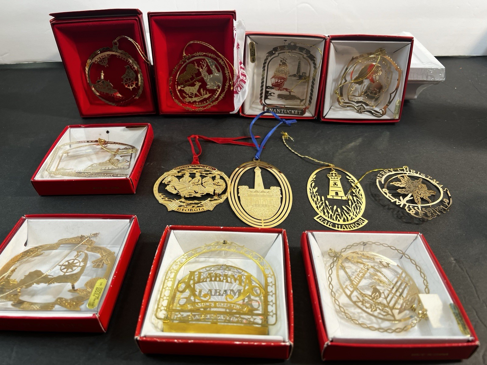 Nations Treasures You Pick* ornaments/ Genuine 24 K Gold Finish Brass Vintage