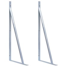 Support Brackets for Fence Post 2 pcs Galvanized Steel