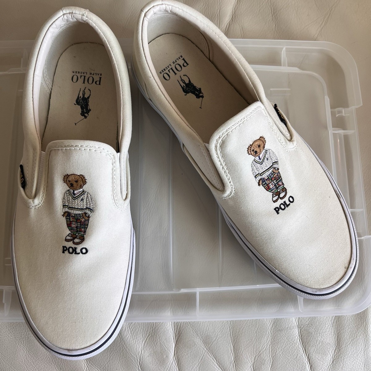 Polo Ralph Lauren Men's Keaton Polo Bear Slip-On Sneakers Size 10.5 OOS