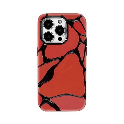Red Black Abstract Case for Apple iPhone 17 16 15 14 13 12 11 Pro Max Plus Air