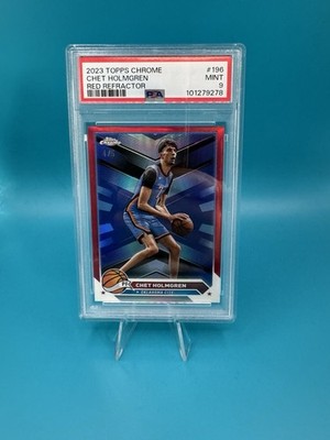 2023-24 Topps Chrome - Chet Holmgren #196 Red Refractor 4/5