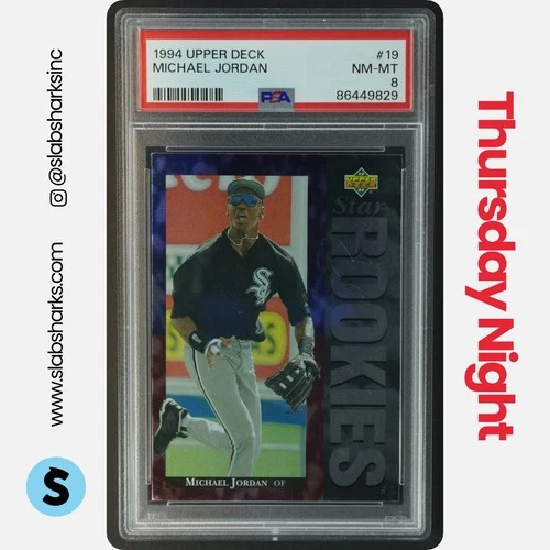 1994 UPPER DECK #19 MICHAEL JORDAN RC ROOKIE PSA 8
