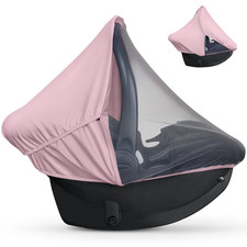 Summer Baby Car Seat Cover 2-In-1 Breathable Carseat Sun Shade Mosquito Net
