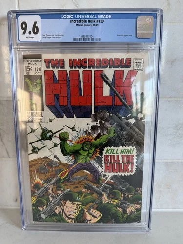 Incredible Hulk # 120 1969 Marvel CGC 9.6 High Grade White Pages Only 6 Better