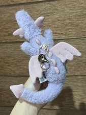 Jellycat Fluffy Purple Dragon Plush Keychain 12cm Cute Gift NWT