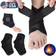 2 Adjustable Strap Sports Ankle Brace Breathable Compression Wrap Ankle Support