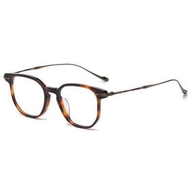 Fashion Titanium Square Eyeglasses Frames Men Women Acetate Ultra Lighted