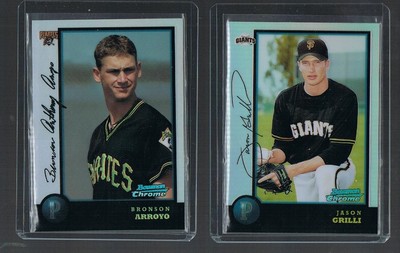 1998 Bowman Chrome Refraktor Parallel Bronson Arroyo #145 Piraten