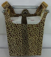Leopard Print Design Plastic T-Shirt Shopping Bags Handles 11.5x 6x21" Bags Only