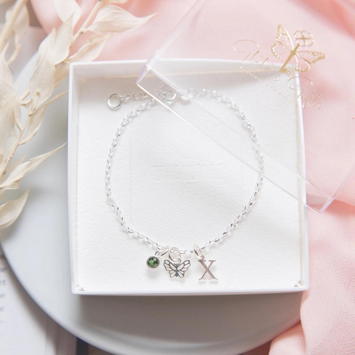 Silver store butterfly bracelet
