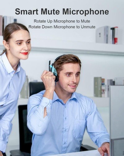 Link Dream Bluetooth Headset mit Mikrofon & USB Dongle Noise Cancelling Wireless - Bild 3 von 9