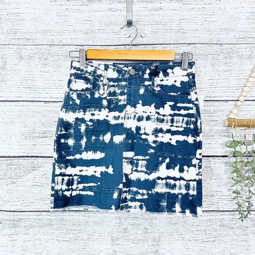 Gonna jeans Tinsel tie-dye vita alta denim nuova taglia 25 donna boho festival