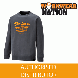 22 Grigio Everett Dickies arancione Grafico Maglioncino Logo Felpa 4qwdwCO