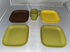 Tupperware Toy Dishes Vintage Kids Toys Tupperware 4-Plates 1 Cup - 5 Pieces