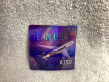 2024 Delta Air Lines TEAM USA Pilot Olympics Trading Card A350 airlines