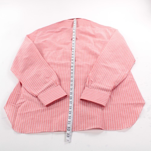 Barba NWT Dress Shirt Size 16 41 Salomon w/ White Striped 100% Cotton - Picture 8 of 8