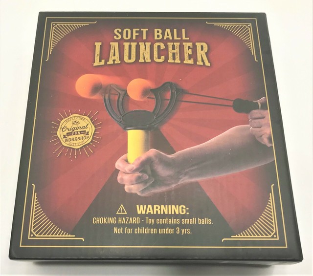 Kids Fun Hand Held Softball Launcher Foam Balls Slingshot Boys Girls In