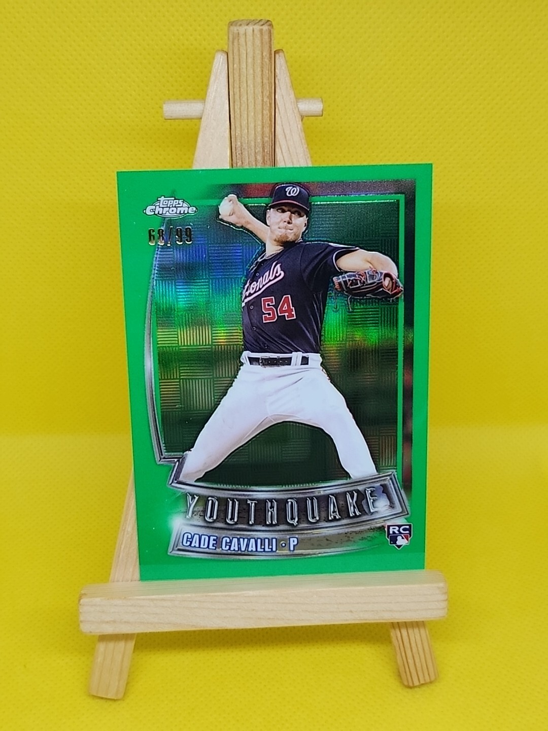 Cade Cavalli 2023 Topps Chrome Youthquake Green Refractor #d 68/99 SSP NATIONALS