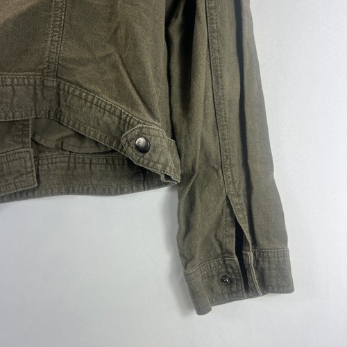 GAP Women's Dark Green Slanted Full Zip Long Sleeve Lightweight Jacket Size M - Picture 15 of 21