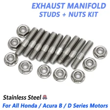 Exhaust Manifold Studs Kit For Honda Acura B/D Series Civic Integra V3 B18 B20