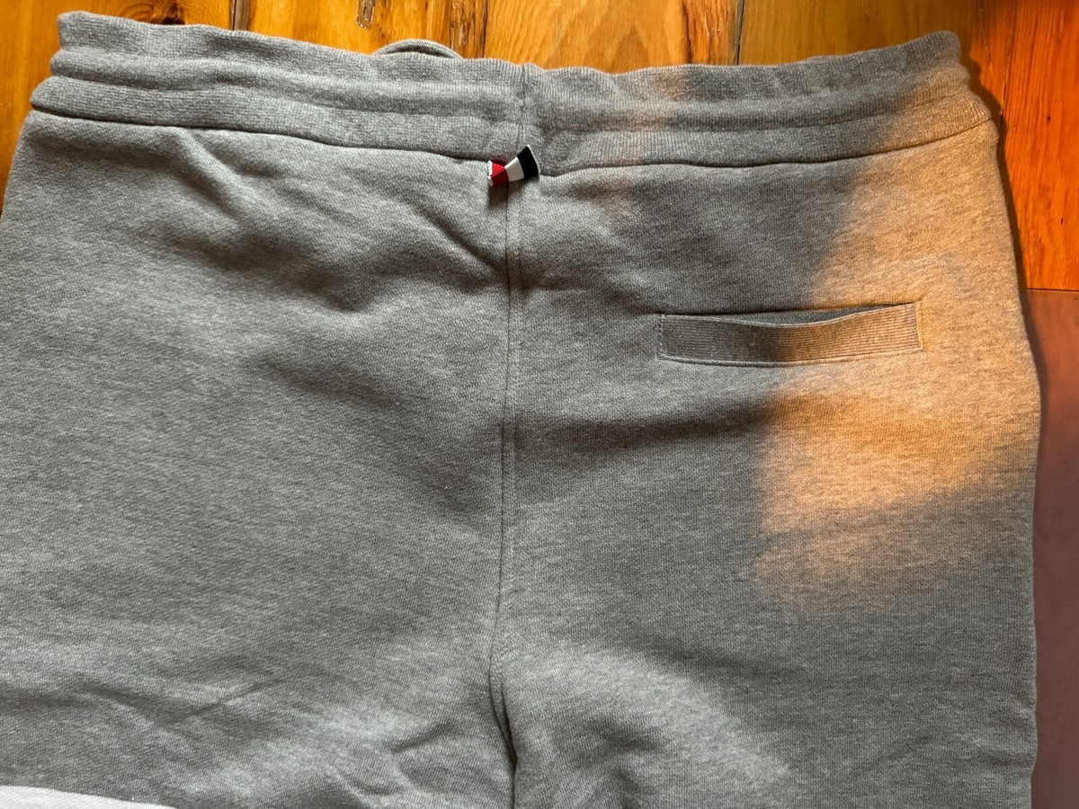 New $675 Men Thom Browne New York Gray Sweat Shorts Size 4