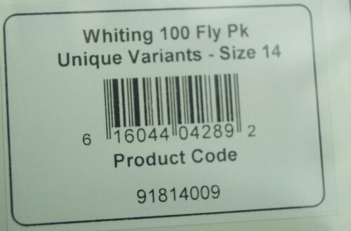 Nuovo Whiting 100s variante unica #14 Dry Fly Gallo Hackle Pack lotto-SF 130 - Foto 4 di 4