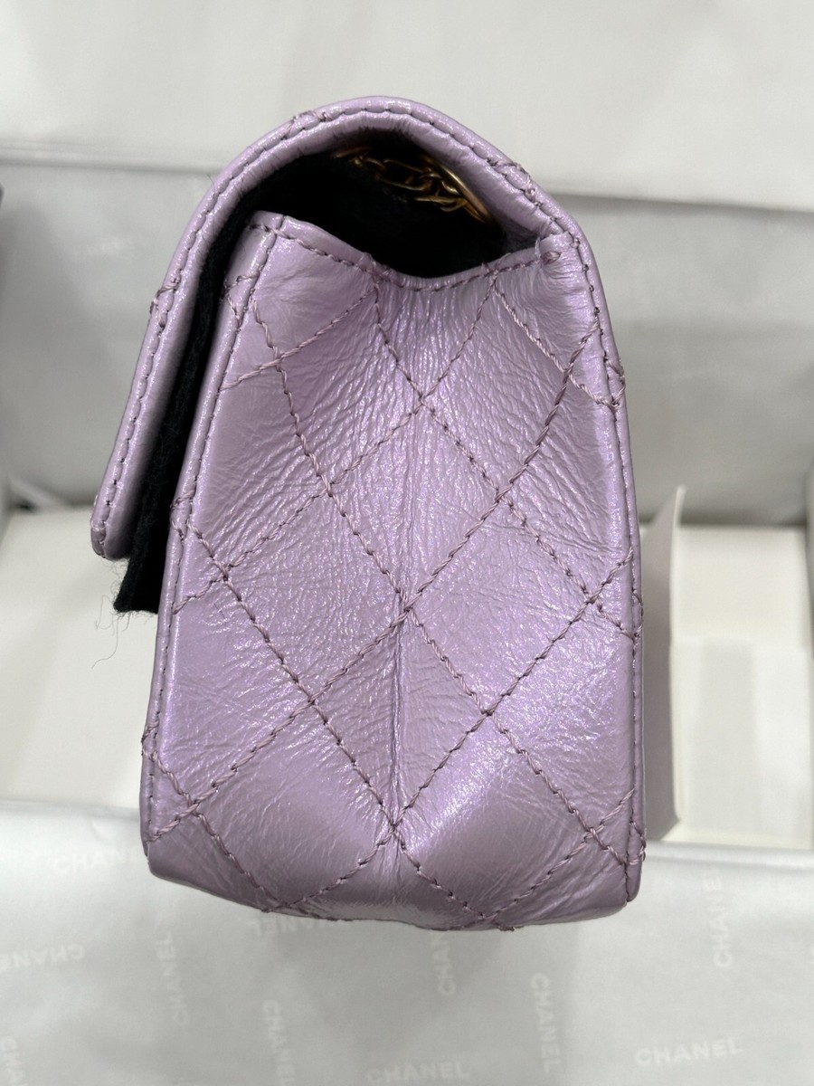 シャネル 24P ヴィンテージ風 ケリーバッグ ミニサイズ パープル Chanel Vintage Mini Kelly Lilac Purple Suede Handbag RARE