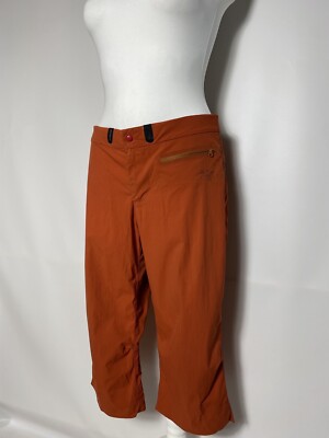 Arcteryx Women's Capri Pants Nylon Orange Outdoor Long Shorts