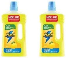 2x Flash All-Purpose Liquid Floor Surface Cleaner Dirt Grease Shine 950ml LEMON 3.68 per litre