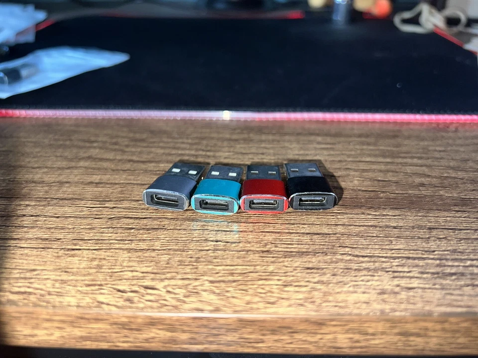 4pk USB C Female to USB Male Adapter,Type A Charger Cable Power Converter - Image 4 of 4