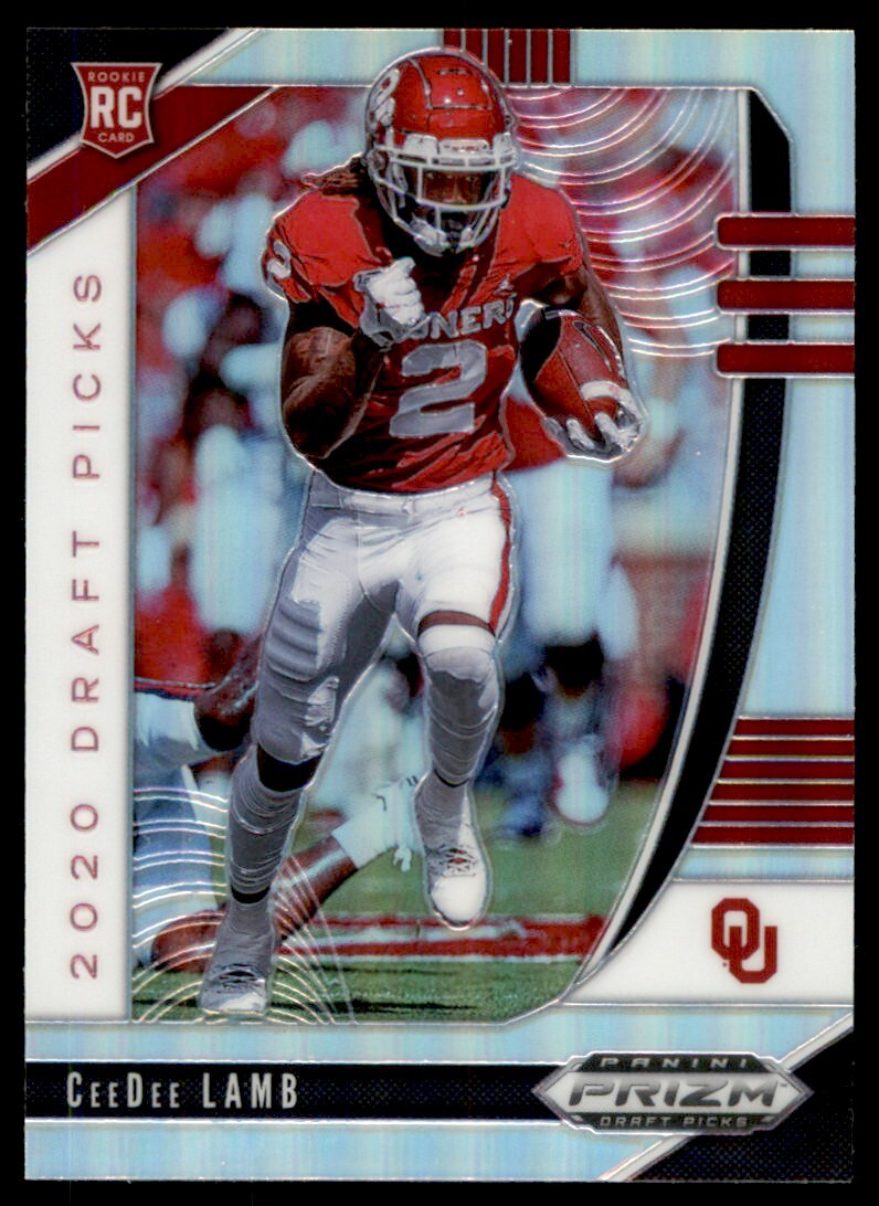 2020 PANINI PRIZM DRAFT PICKS SILVER CEEDEE LAMB ROOKIE OKLAHOMA SOONERS #104