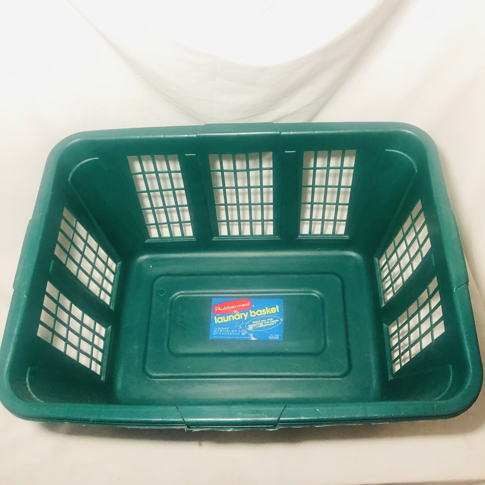 Vtg Retro Rubbermaid Laundry Basket 2965 lime Green Hamper Rectangular ...