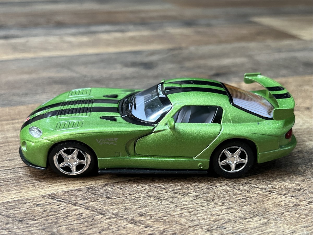 Kinsmart Dodge Viper GTS-R Green Black Toy Model 1/36 Scale