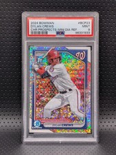 2024 Bowman Chrome Prospects Dylan Crews 1st Mini Diamond Refractor PSA 9 MINT