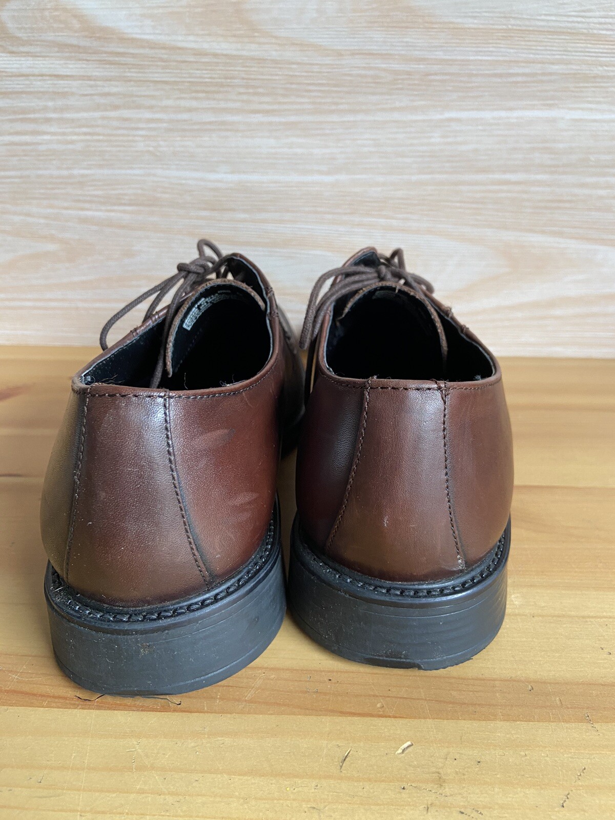 SAOLA Scarpa Oxford Bostonian Howes 26705 uomo taglia 9 M pelle bordeaux tinta unita stringata