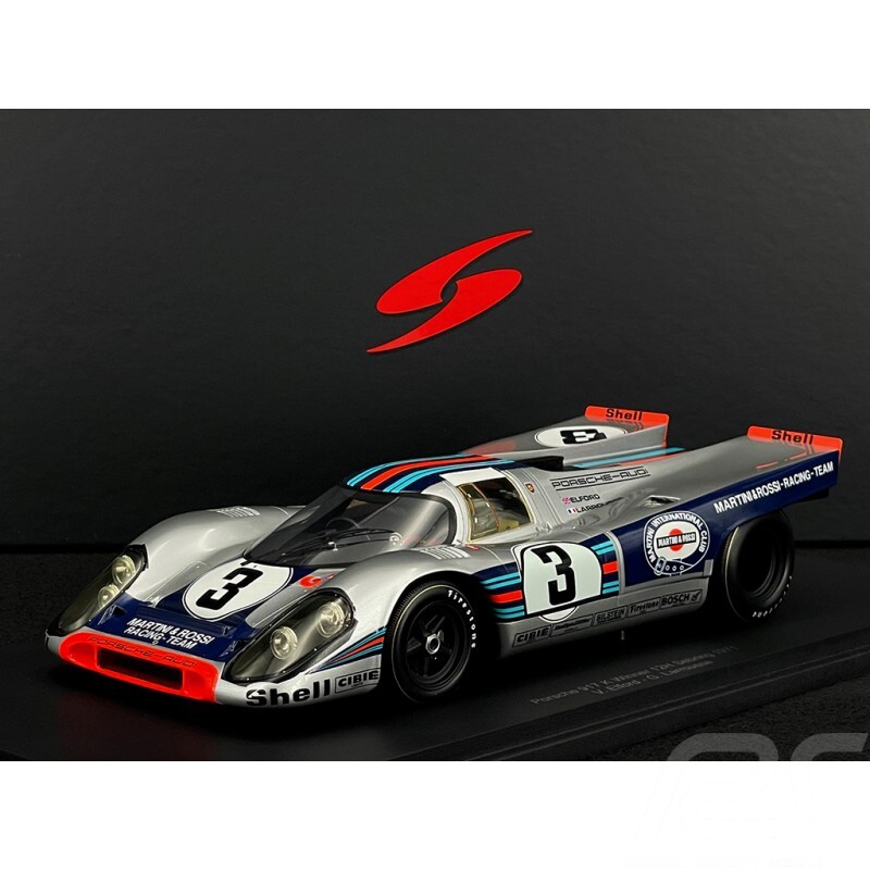 Spark PORSCHE 917K 4.9L WINNER 12h SEBRING 1971 ELFORD-LARROUSSE