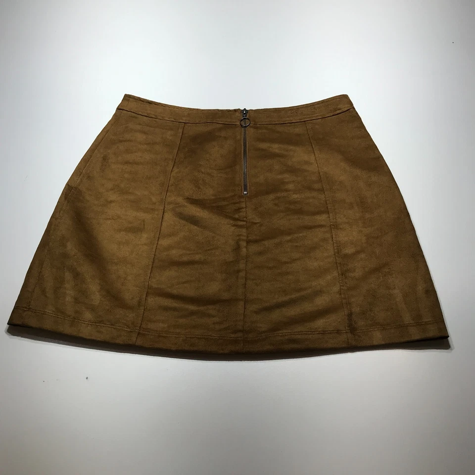 Юбка женская Old Navy размер 12 бровь искусственная замша трапециевидная короткие мини опрятные карманы - Изображение 2 из 4