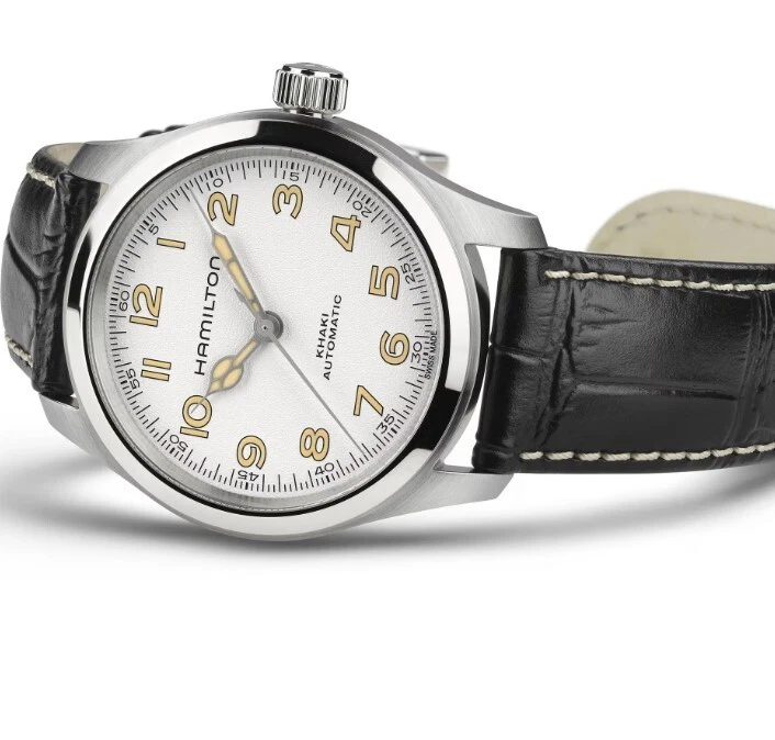 Reloj para hombre Hamilton Khaki Field Murph esfera blanca automático 38 mm H70405710 Foto 2 de 4