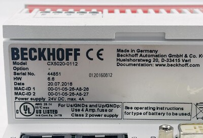 Beckhoff CX5020-0112 CPU Module | eBay