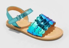 Toddler Girls' Pebbles Ankle Strap Sandals Blue - Cat Jack - SIZE 5