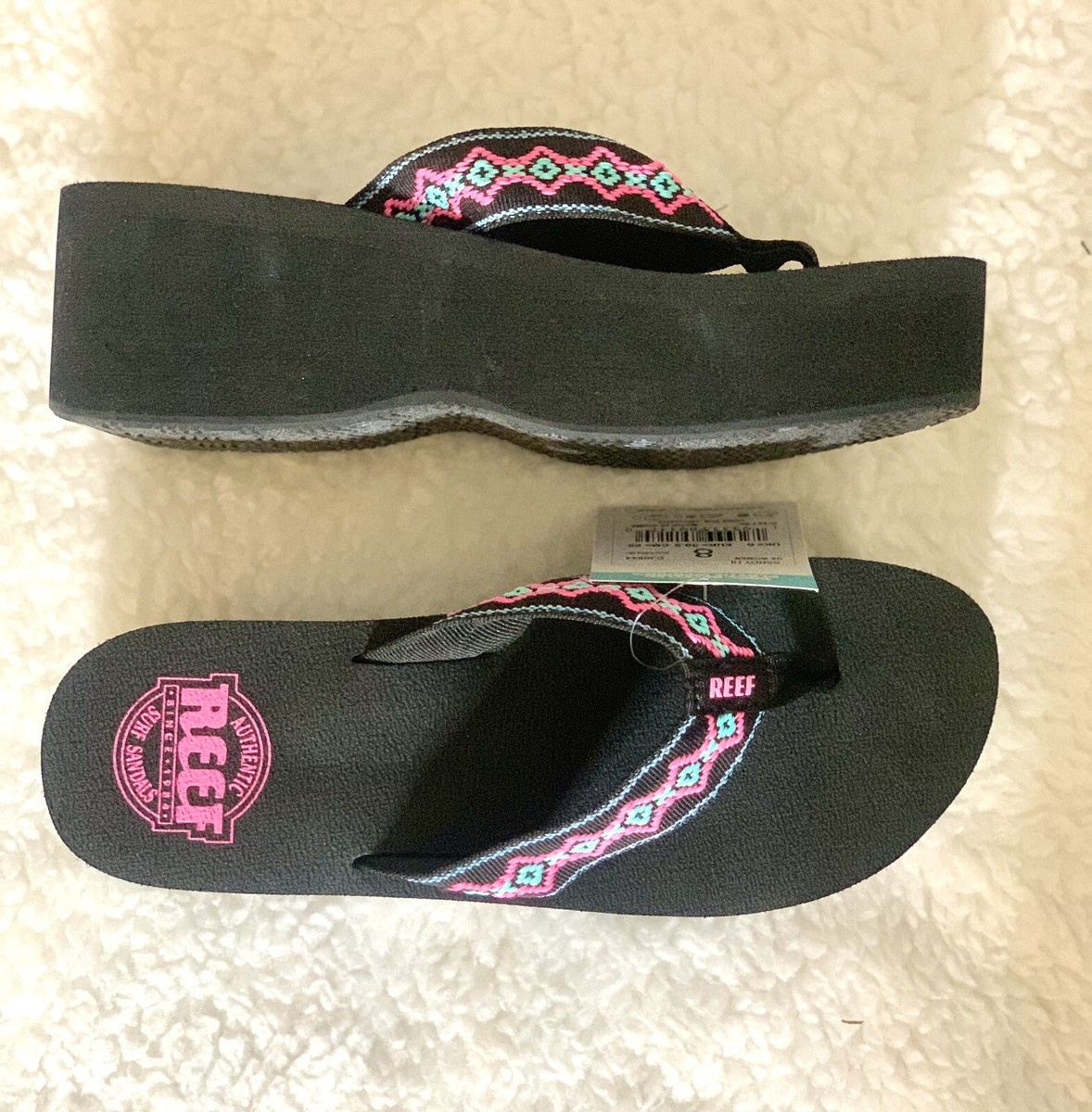 Reef Womens Sandy Hi Black Malibu 6 for sale online | eBay