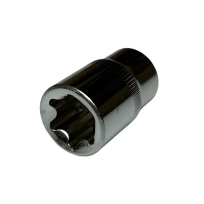 E20 Torx 1/2  Drive External Chrome Type E Socket 6 Point For Ratchet Wrench