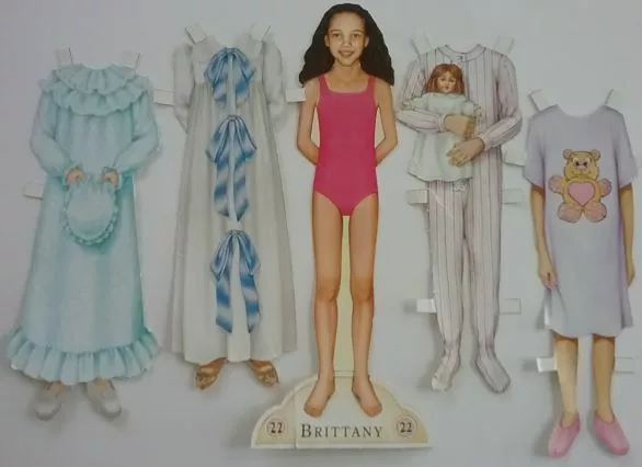 Brittany Harold Golden American Girl Magazine Cut Paper Doll 4