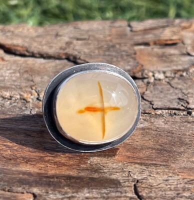 Blessed Cross Gemstone Ring #2