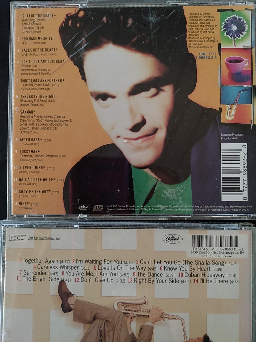 KOZ DAVE KOZ 2 CD LOT: The Dance + Lucky Man RESTORED LIKE NEW New