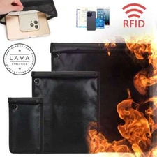 Faraday Bag Fireproof & Water Resistant Bag, Anti-Theft Hacking Pouch Case Bag